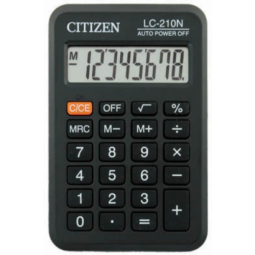 Калькулятор CITIZEN  карманный LC 210N - канцтовары в Минске